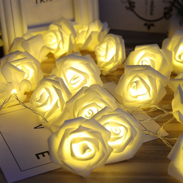 Rose LED String Lights – Elegant Decoration for Romantic Atmosphere