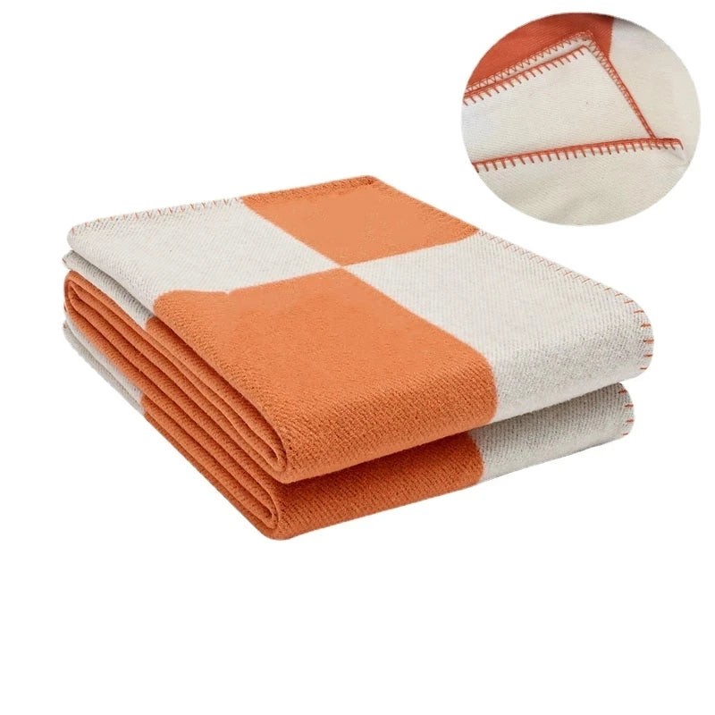 Soft wool and cashmere blanket