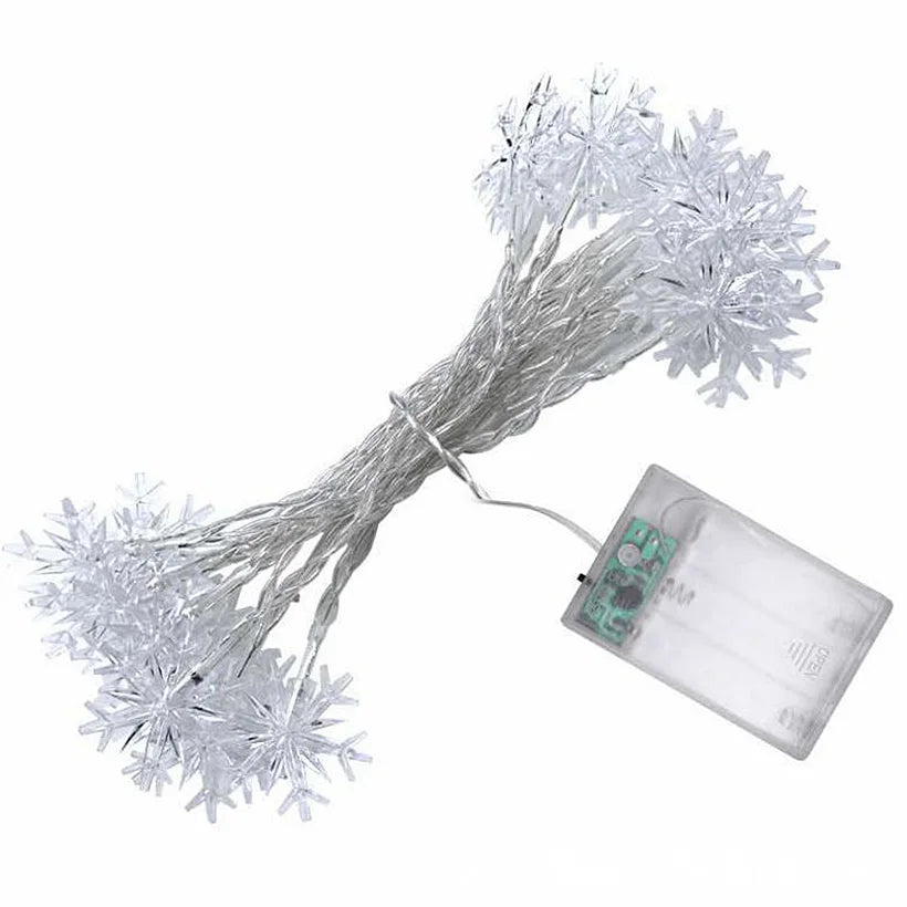 Snowflake LED String Lights Fairy Lights LED Light Garland Battery Operated New Year Christmas Decorations Noel