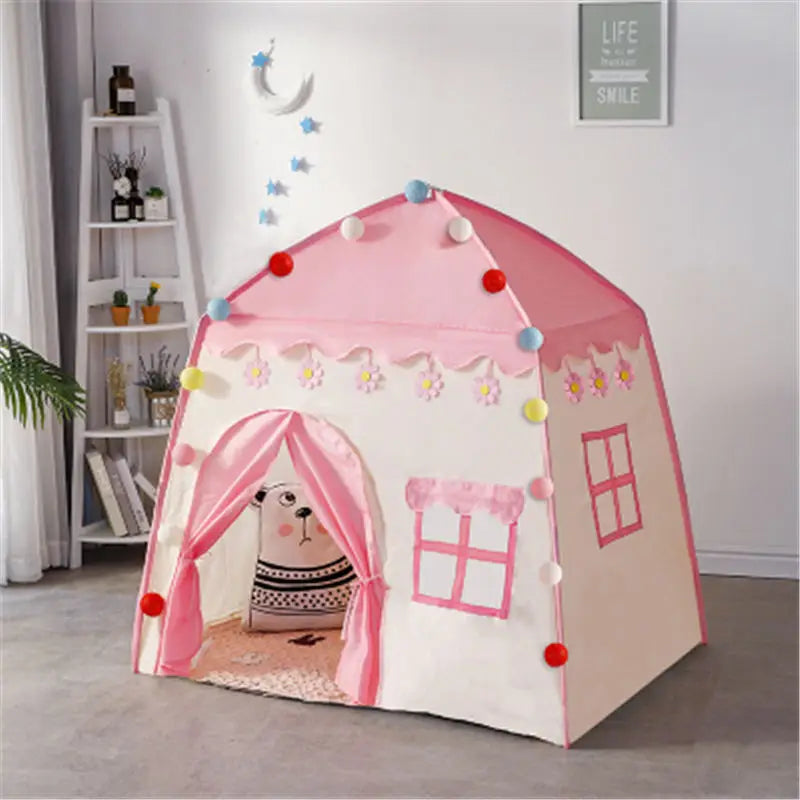 Kids Teepee Princess Castle Tent – Foldable for Indoor and Outdoor Play – Playhouse for Garden or Bedroom