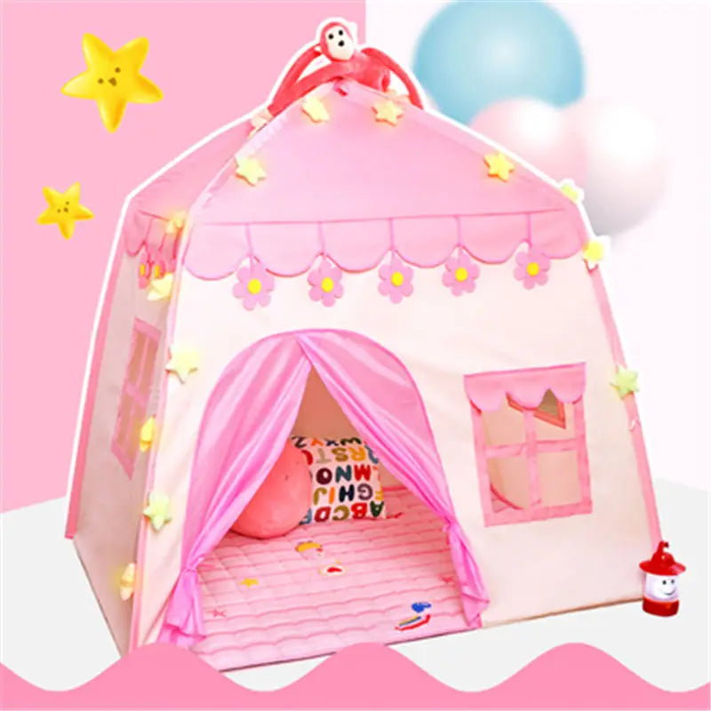 Kids Teepee Princess Castle Tent – Foldable for Indoor and Outdoor Play – Playhouse for Garden or Bedroom