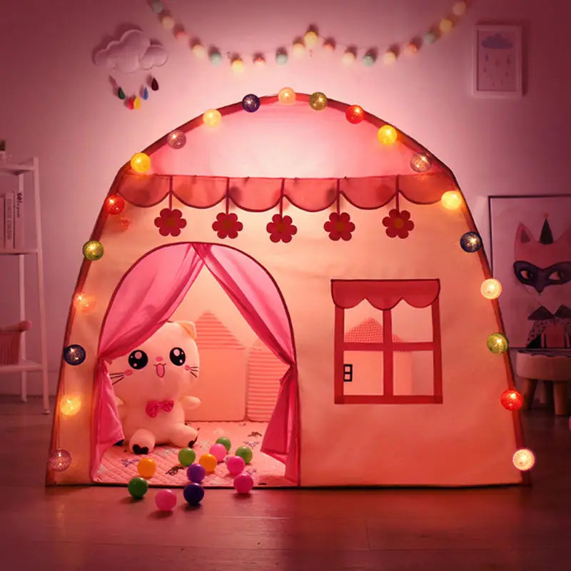 Kids Teepee Princess Castle Tent – Foldable for Indoor and Outdoor Play – Playhouse for Garden or Bedroom
