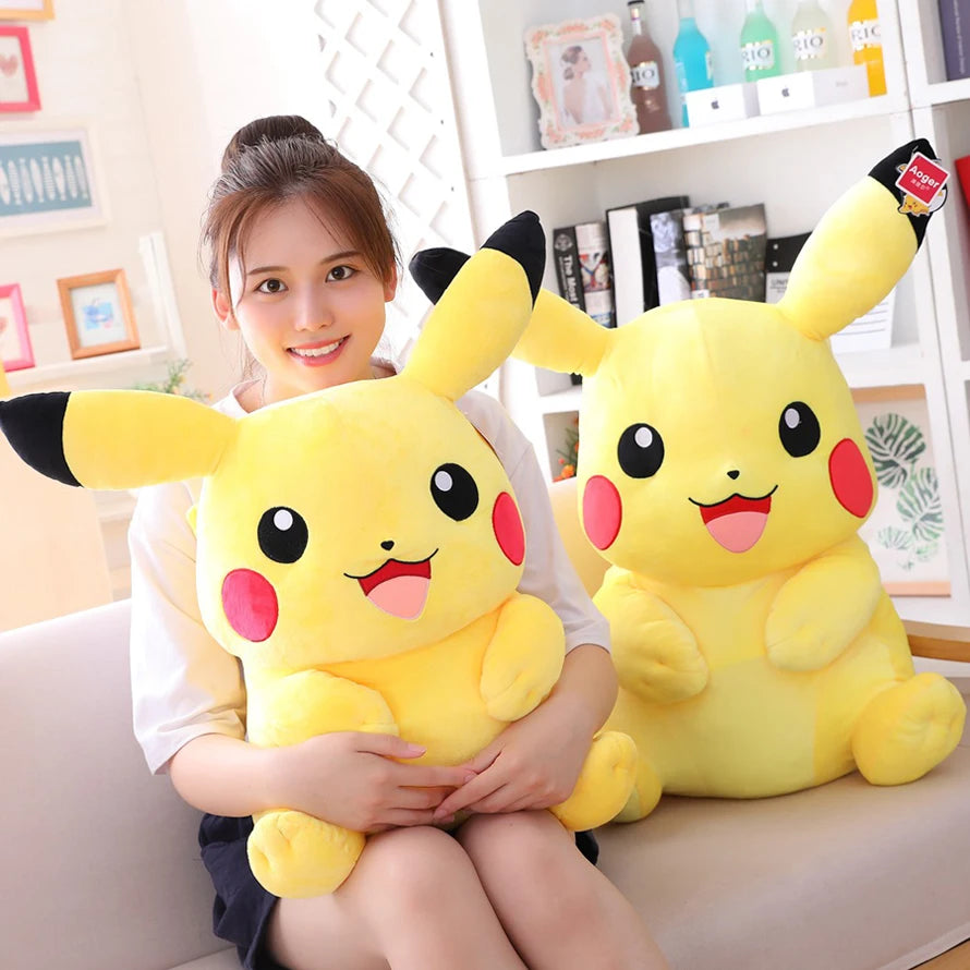 Kawaii Pikachu Plush Toy - Original Stuffed Animal Toy - Soft Pikachu Pillow for Kids - Great for Gift