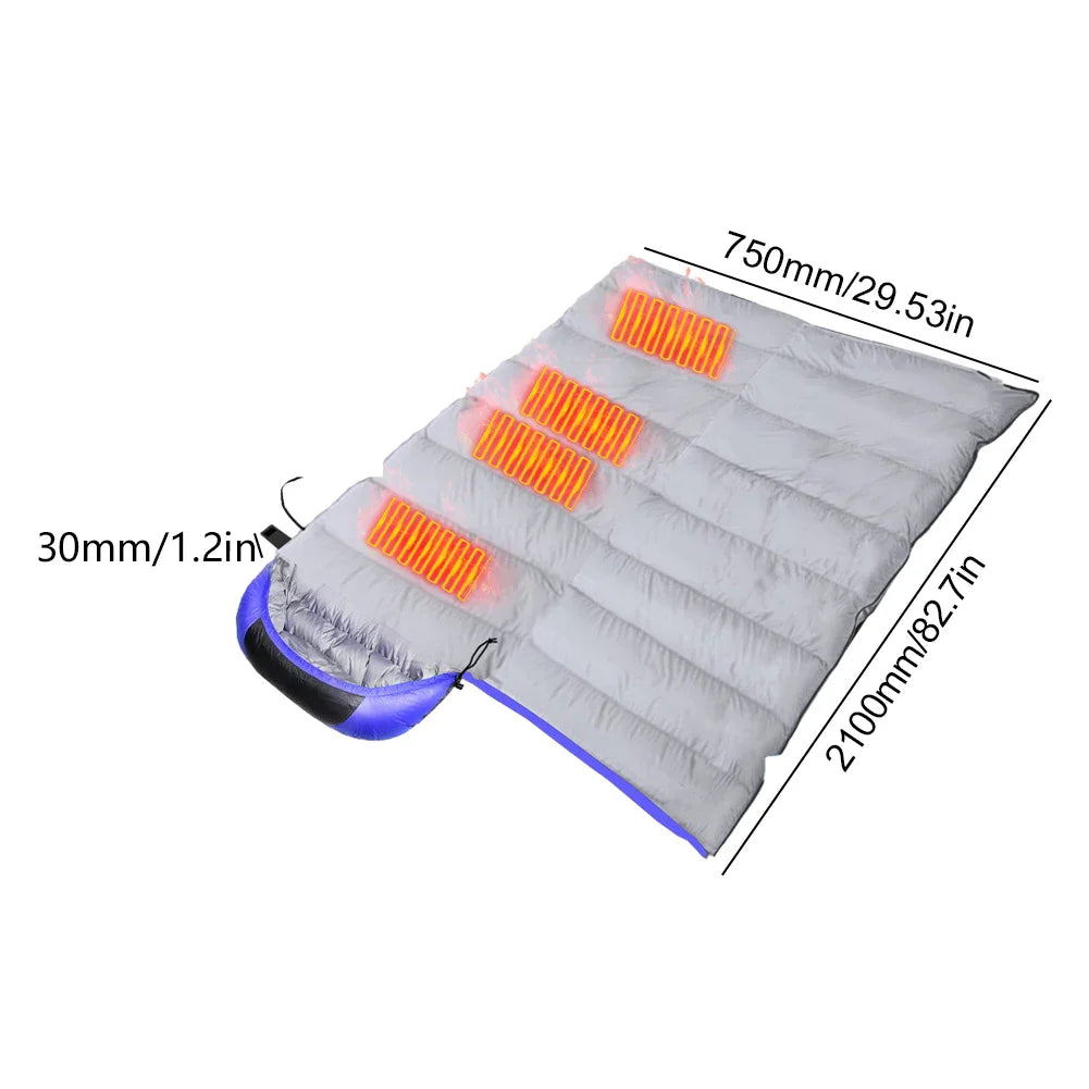Heated sleeping bag