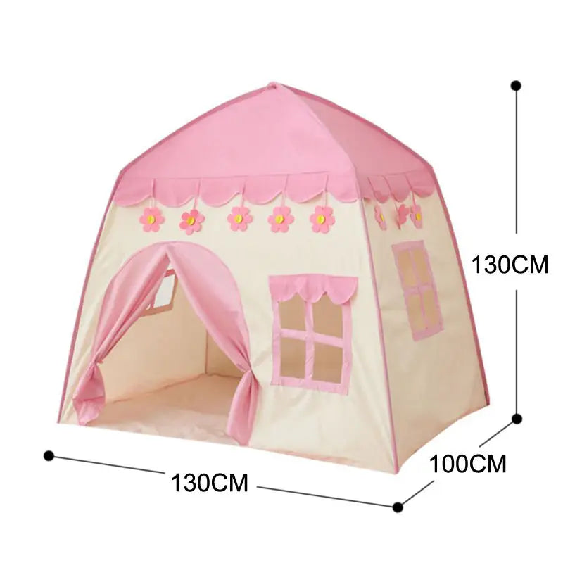 Kids Teepee Princess Castle Tent – Foldable for Indoor and Outdoor Play – Playhouse for Garden or Bedroom