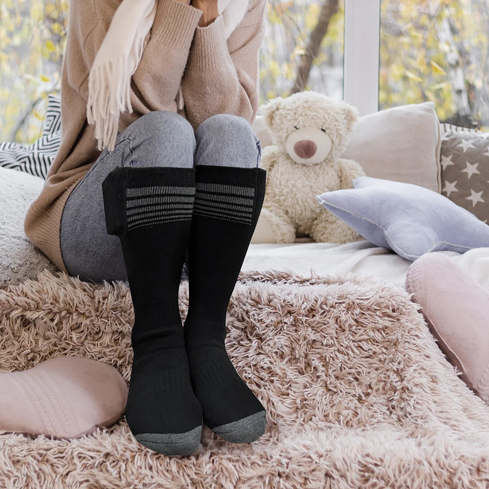 Unisex Rechargeable Heated Socks - Breathable and Washable, Ideal for Camping, Fishing and Cycling