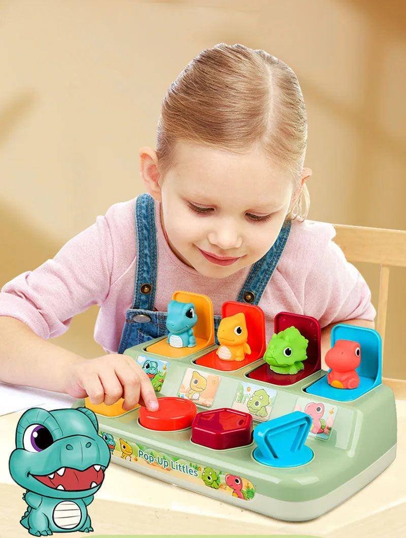 Interactive Pop-Up Toy for Babies – Montessori Educational Developmental Game – Cause and Effect Learning Toy