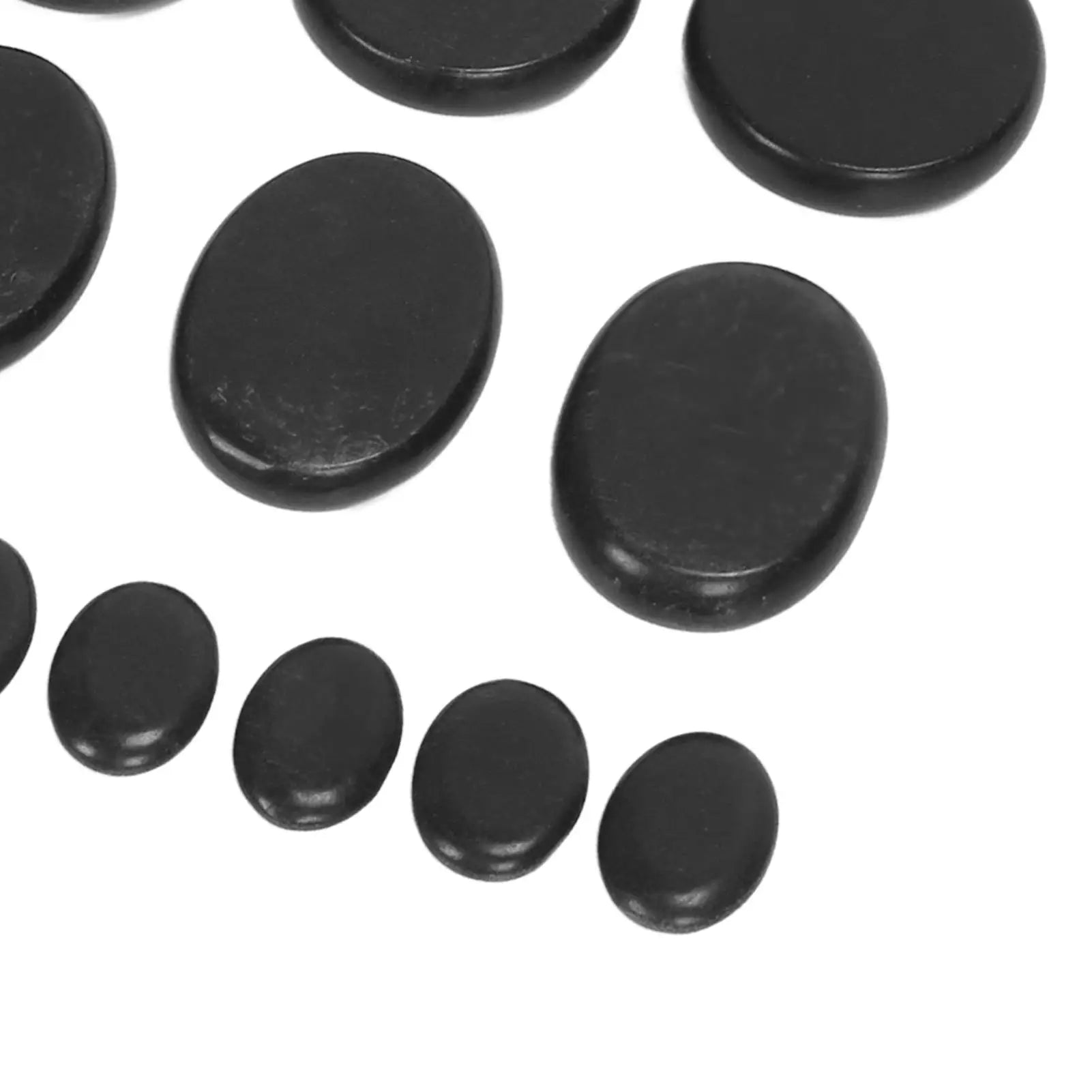 16pcs Hot Massage Stones Set with Aluminum Box - Pain Relief & Relaxation - Waterless Heating - Essential Oil Therapy