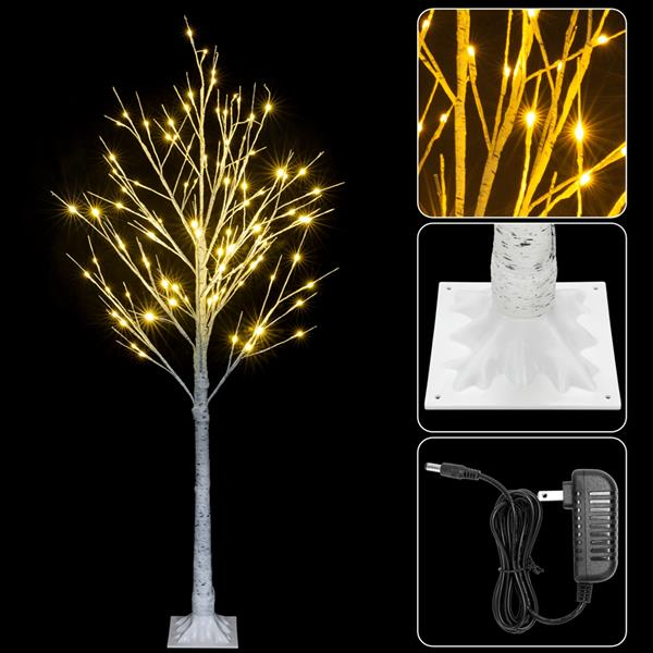 Arbre de Noël Flocon de Neige 4FT avec 48 Lampes LED – Éclat Festif et Ambiance Magique