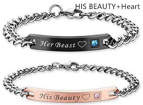 Bracelet en Acier Titane pour Couple – Disponible en Or Rose et Noir – Élégance et Durabilité