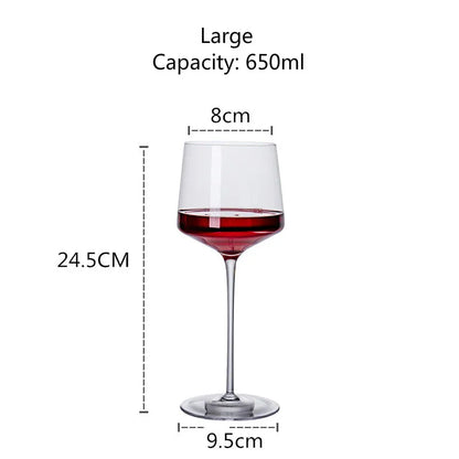 Ensemble de 2 Verres à Vin Art Collection 450-650ml – Gobelets en Cristal Sans Plomb pour Dégustation – Château Sommelier