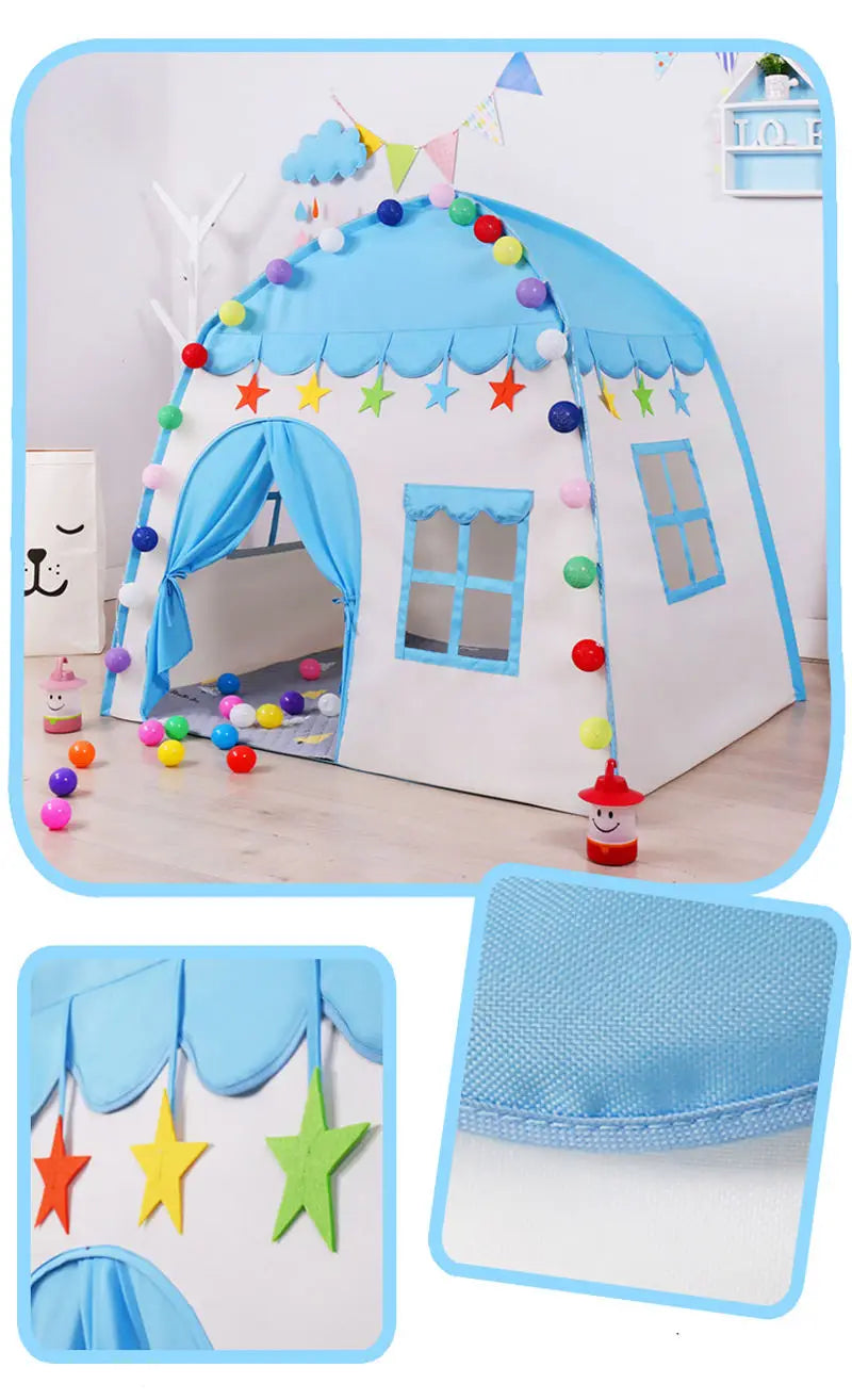 Tente Enfant Tipi Château de Princesse – Pliable pour Jeux Intérieurs et Extérieurs – Maison de Jeu pour Jardin ou Chambre