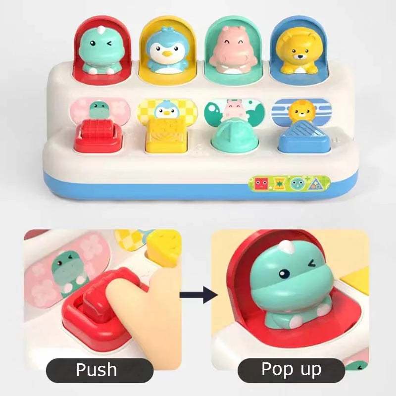 Jouet Interactif Pop-Up pour Bébés – Jeu Éducatif Montessori de Développement – Jouet d&