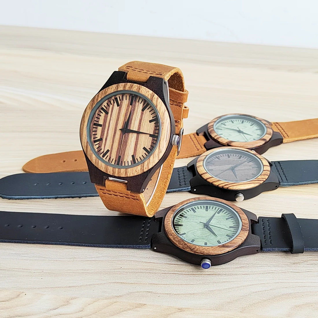 Montre unisexe en bois fabriquée à la main