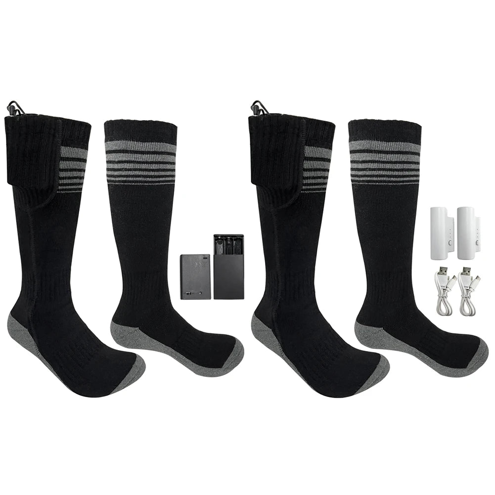 Unisex Rechargeable Heated Socks - Breathable and Washable, Ideal for Camping, Fishing and Cycling