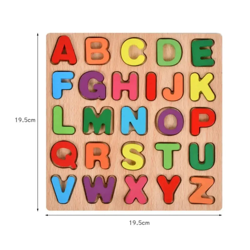 Puzzles en Bois Alphabet et Chiffres Colorés – Jeu Éducatif pour Enfants – Jouet d&