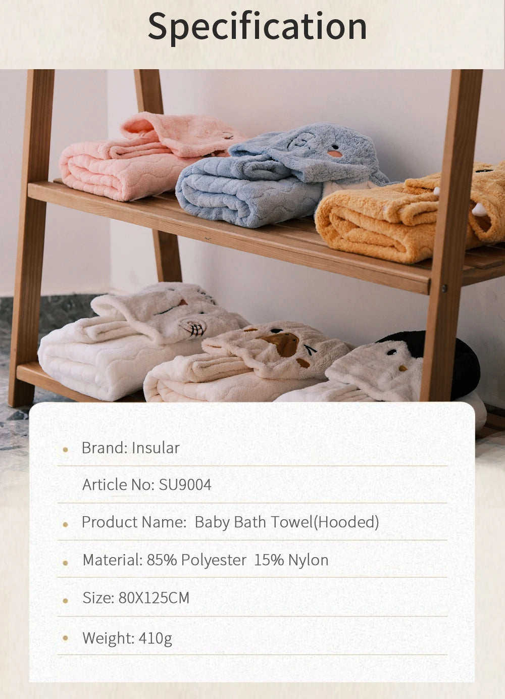 Cape de Bain à Capuche pour Bébé – Peignoir Super Doux en Tissu Moelleux pour Nouveau-nés, Garçons et Filles