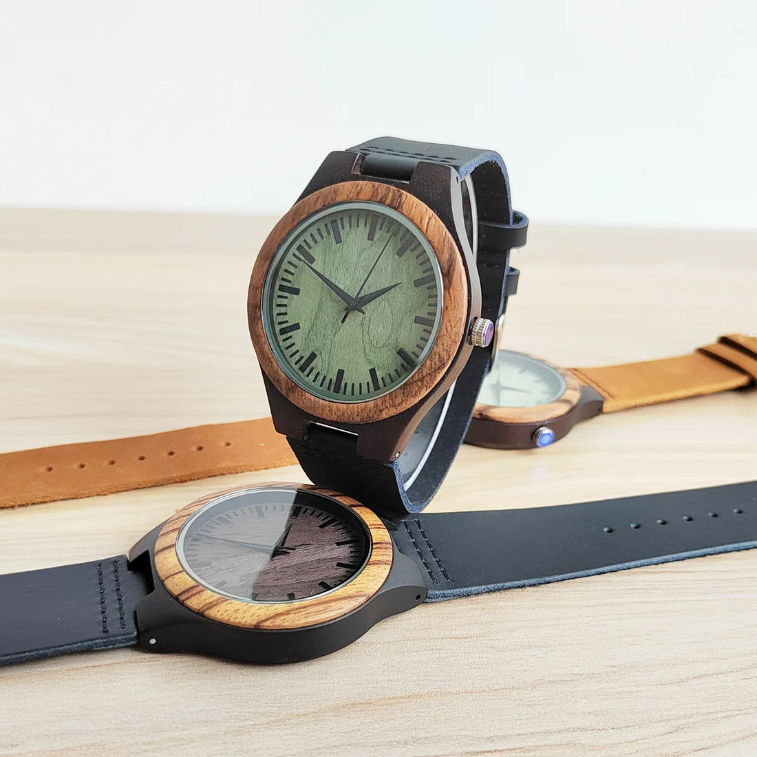 Montre unisexe en bois fabriquée à la main