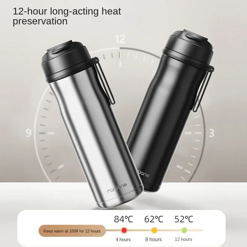 Bouteille Thermos à Thé 600ml avec Infuseur à Filtre Magnétique – Tasse Isotherme en Acier Inoxydable pour Café – Garde Froid et Chaud – Idéal pour Voyage et Cadeau d&