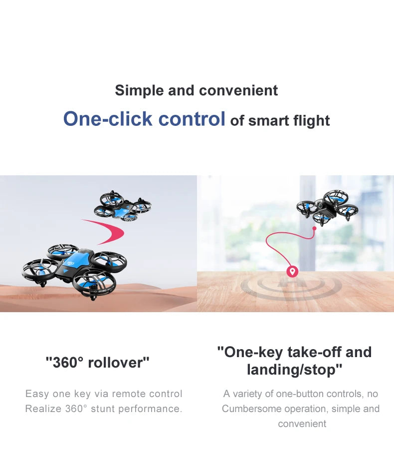 Mini Drone 4K Professionnel avec Caméra HD Grand Angle – Drone WiFi FPV 1080P avec Stabilisation de Hauteur