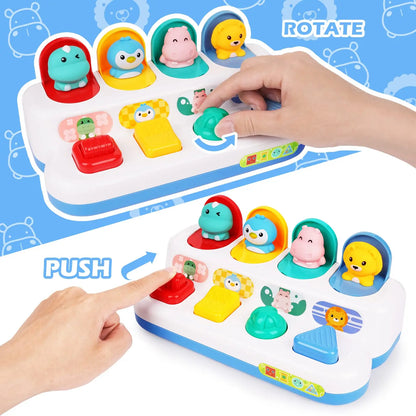 Jouet Interactif Pop-Up pour Bébés – Jeu Éducatif Montessori de Développement – Jouet d&