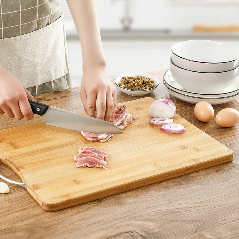 Planche à Découper en Bambou – Planche de Boucher, Fromage, Charcuterie, Viande, Légumes et Fruits