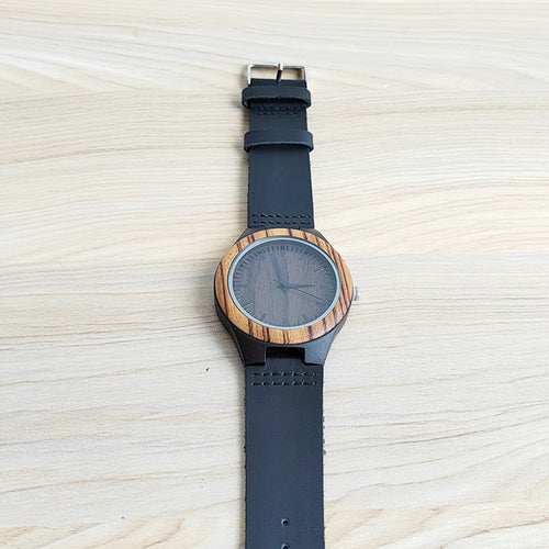 Montre unisexe en bois fabriquée à la main