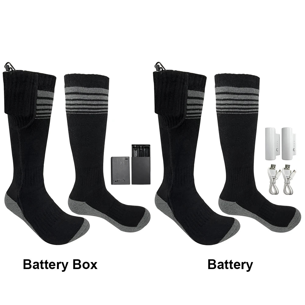 Unisex Rechargeable Heated Socks - Breathable and Washable, Ideal for Camping, Fishing and Cycling