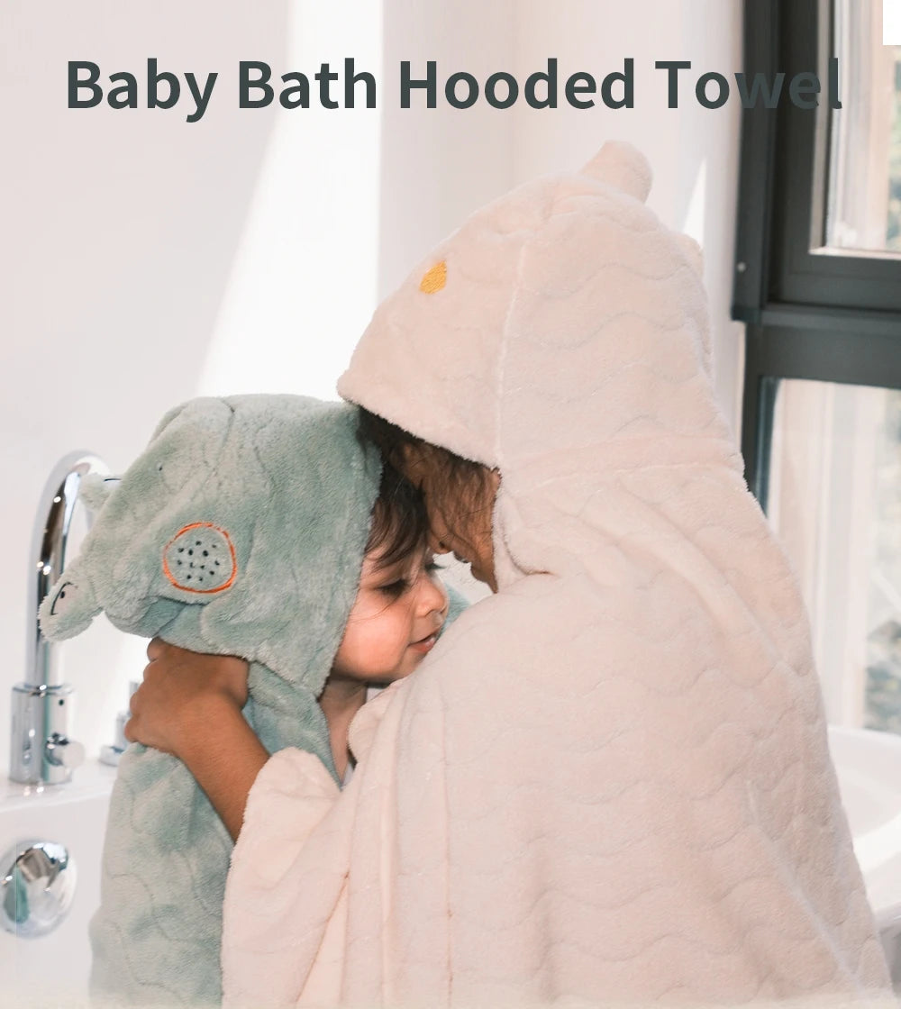 Cape de Bain à Capuche pour Bébé – Peignoir Super Doux en Tissu Moelleux pour Nouveau-nés, Garçons et Filles