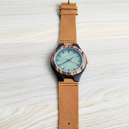 Montre unisexe en bois fabriquée à la main