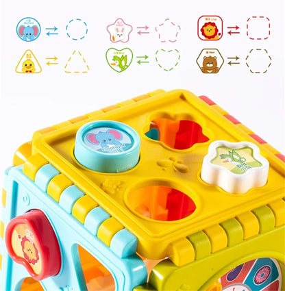 Cube d’Activités Éducatif pour Tout-Petits – Jeu de Tri de Formes et de Chiffres Montessori pour Enfants