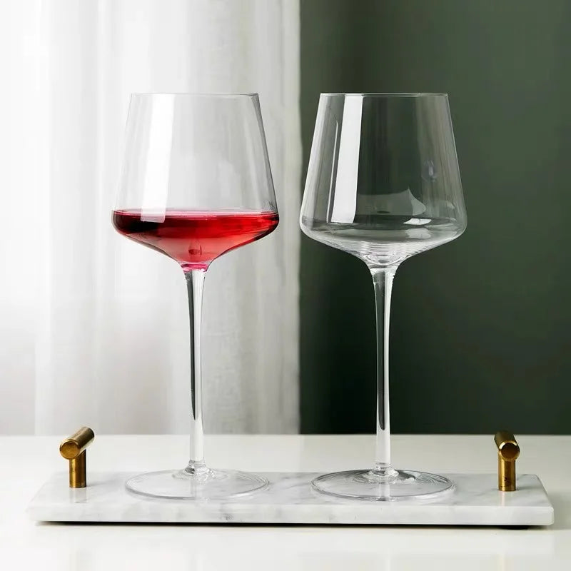 Ensemble de 2 Verres à Vin Art Collection 450-650ml – Gobelets en Cristal Sans Plomb pour Dégustation – Château Sommelier