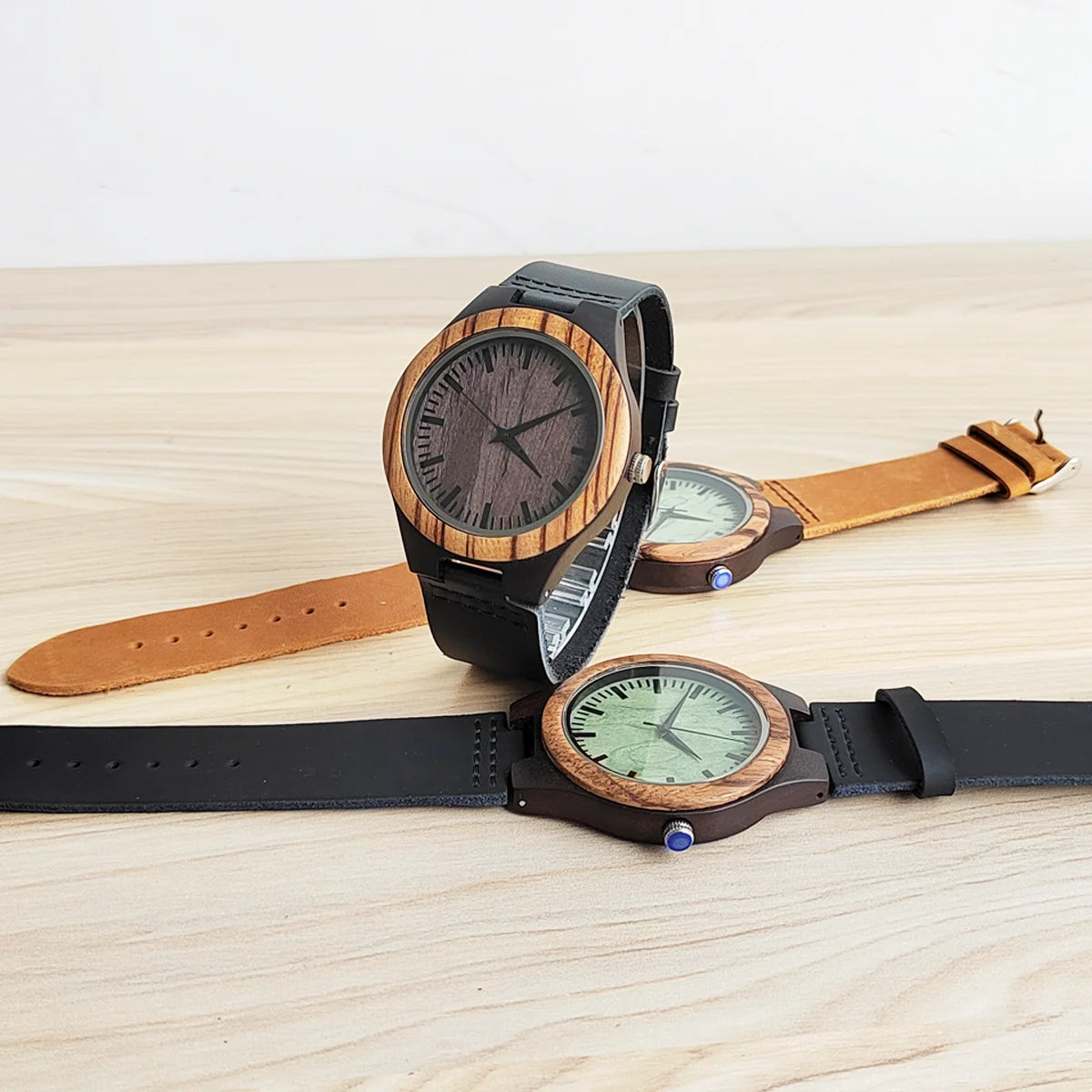 Montre unisexe en bois fabriquée à la main