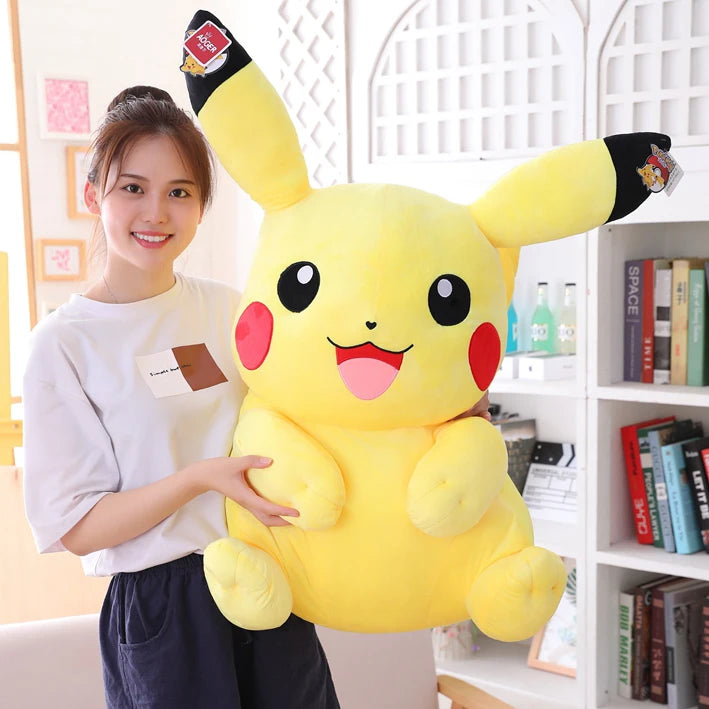 Kawaii Pikachu Plush Toy - Original Stuffed Animal Toy - Soft Pikachu Pillow for Kids - Great for Gift
