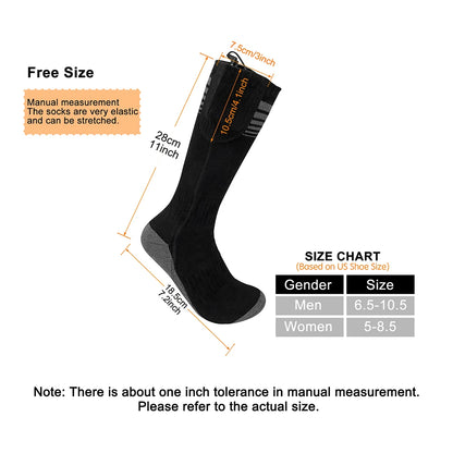 Unisex Rechargeable Heated Socks - Breathable and Washable, Ideal for Camping, Fishing and Cycling