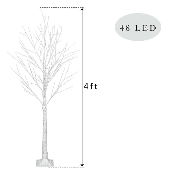 Arbre de Noël Flocon de Neige 4FT avec 48 Lampes LED – Éclat Festif et Ambiance Magique