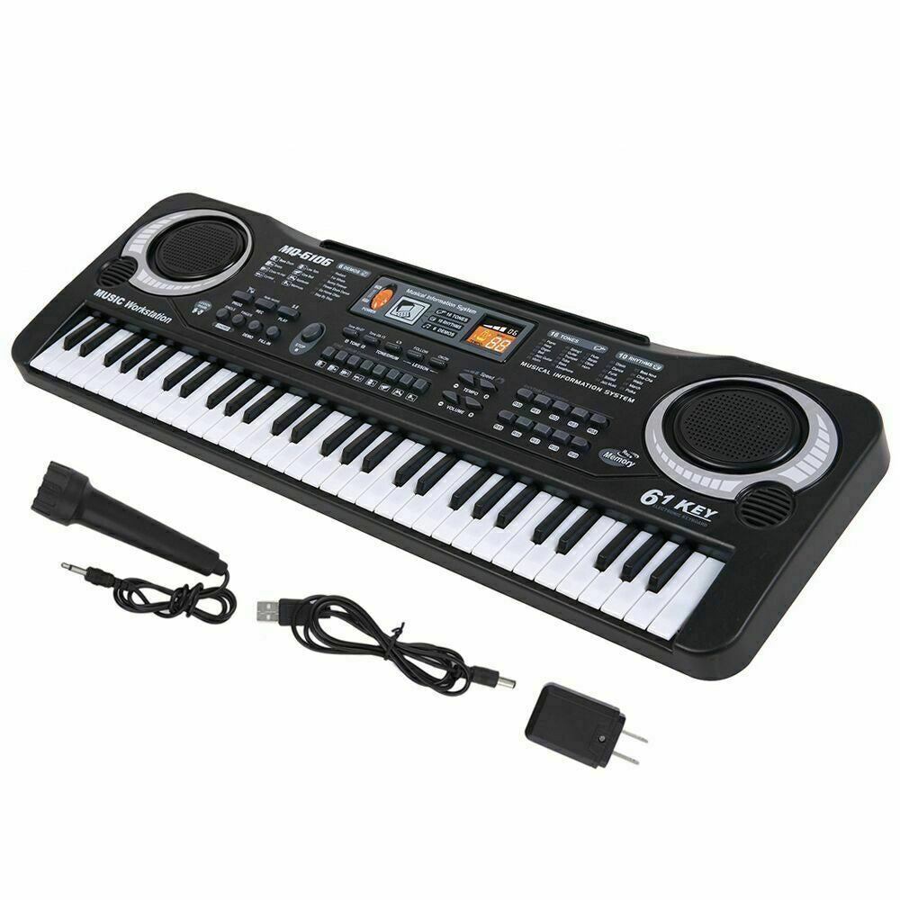 Clavier Électronique Portable – Piano Musical pour Enfants avec Microphone Intégré