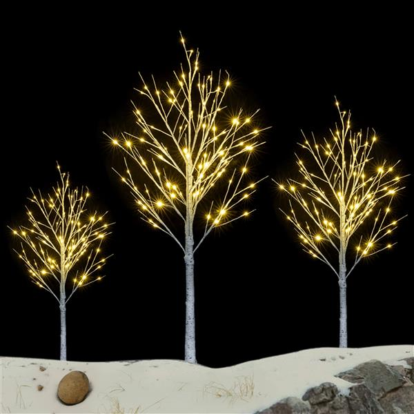 Arbre de Noël Flocon de Neige 4FT avec 48 Lampes LED – Éclat Festif et Ambiance Magique