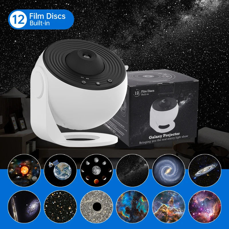 Projecteur Galaxy et Ciel Étoilé - Lampe Planétarium Rotative 360° - Lumière Ambiance pour Chambre d&